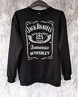 Стильный трикотажный свитшот с логотипом Jack Daniels, джек дениэлс, р.М, см. замеры в описании