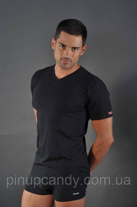 Чоловічі труси шорти однотонні Lans чорні (розміри: M-4XL), фото 1