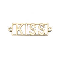 Коннектор Finding Фурнитура для браслета KISS поцелуй 34 мм x 10 мм