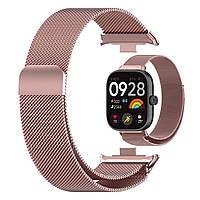 Магнитный ремешок Milanese Loop для Xiaomi Redmi Watch 4 | HMU | 20 мм | Rose Pink