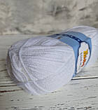 Пряжа акрил 100% Tunc Star Maxi, белый, фото 2