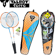 Набір для бадмінтону Talbot Torro Badminton Set 2 Attacker 2 ракетки 2 волана чохол
