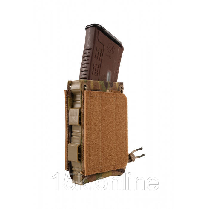 Підсумок одинарний для магазинів АК Велкро Мультикам Cordura 1000D тактичний Підсумок відкритого типу, фото 1