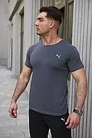 Чоловічі футболки Puma графіт, Турецькі чоловічі футболки друк, Футболка пума чоловіча