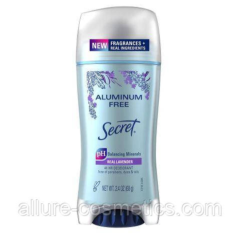 ! Уцінка ! Твердий дезодорант БЕЗ АЛЛЮМІНИЯ Лаванда Secret Aluminum Free Deodorant Lavender, фото 1
