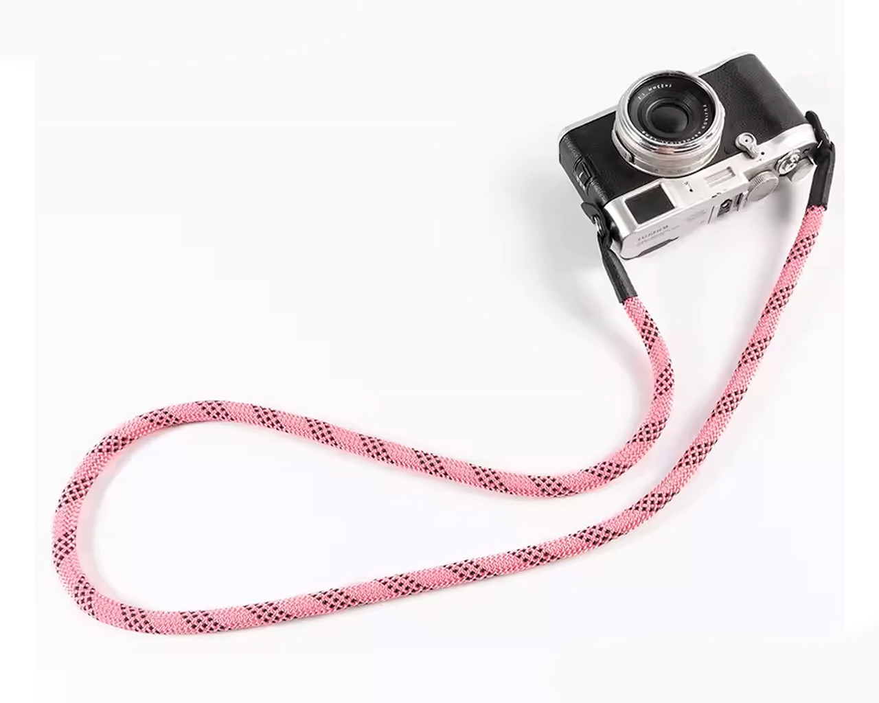 Універсальний ремінь шнурок для фотокамери текстильний рожевий CAMERA STRAP, ремені на фотоапарат, фото 1