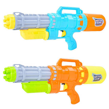 Водяний бластер з помпою, 2 кольори, 22×48×6,5 см (388)