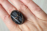 Кільце з чорним турмаліном Шерл у стилі Wire-Wrap Індія, фото 7