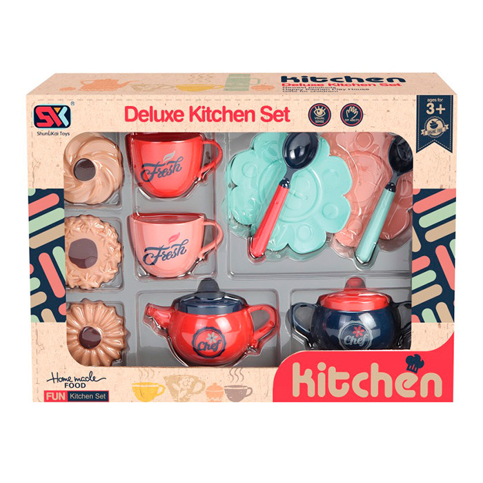 Набір іграшкового посуду чайний сервіз на 2 особи SK34D, фото 1