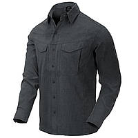 Сорочка тактична Helikon-Tex Defender Mk2 Gentleman — Black/Grey Melange, боязка бойова сіра сорочка