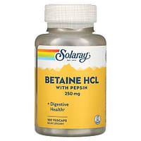 Solaray Betaine HCL with Pepsin 250 mg 180 капсул DS