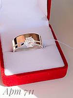 Каблучка з золотом 375 проби