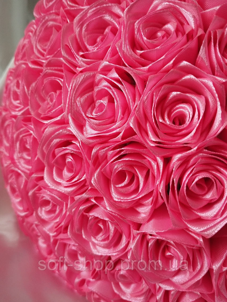 Букет из атласных лент, розового цвета (ID#2190448514), цена: 460 ...