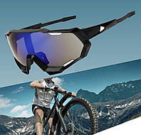 Очки маска велосипедные антибликовые (поляризационные) спортивные солнцезащитные защита для открытого воздуха