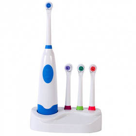 Електрична зубна щітка з насадками Electric ToothBrush на батарейках