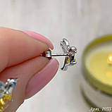 Срібні пусети колібрі, фото 4