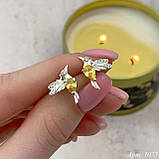 Срібні пусети колібрі, фото 3