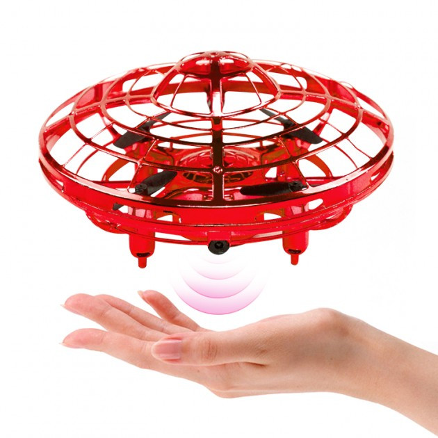 Дитячий дрон мініквадрокоптер UFO Hand pro LED Y1102 — інтерактивний індукційний