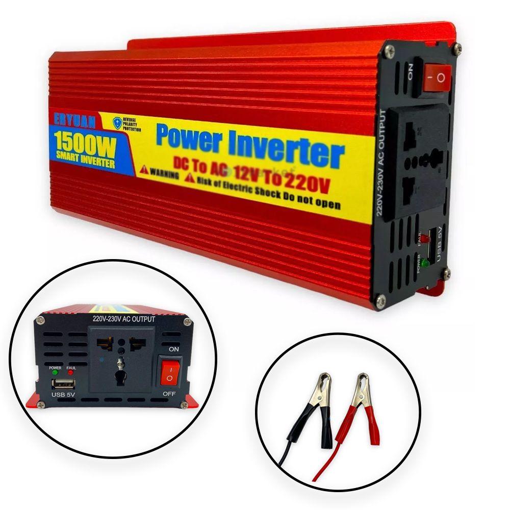 Автоінвертор перетворювач напруги Power Inverter 1500 Вт 12V-220V AC/DC