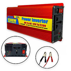 Автоінвертор перетворювач напруги Power Inverter 1500 Вт 12V-220V AC/DC