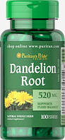 Puritan's Pride Dandelion Root 520 mg 100 капсул Lodgi