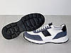 Чоловічі шкіряні кросівки білі з сірим 42р, фото 6