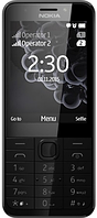 Кнопочный телефон 2.8" Nokia 230 16Mb 3G 2-SIM Dark Silver