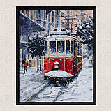 Картина за номерами Старий червоний трамвай 40*50 см Орігамі LW 3088, фото 8