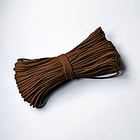 Шнур гамаковый шоколад 5 мм для плетения гамаков, подвесных кресел, качелей