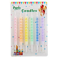 Набір свічок для торта "Ферія", 12,5 см (набір 6 свічок).