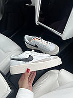 Кроссовки Nike Blazer Low White Black(Висока підошва) кросівки Nike