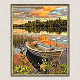Картина за номерами Човен на заході сонця 40*50 см Орігамі LW 2196, фото 6