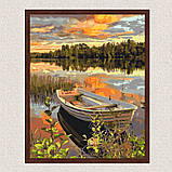 Картина за номерами Човен на заході сонця 40*50 см Орігамі LW 2196, фото 9