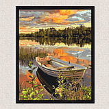 Картина за номерами Човен на заході сонця 40*50 см Орігамі LW 2196, фото 8