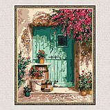 Картина за номерами Origami Двері в оточенні квітів LW 199 40*50 см, фото 5