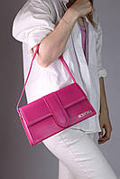 Женская сумка Jacquemus Le Bambino long fuxia, женская сумка, брендовая сумка Жакмюс, цвета фуксии