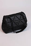 Женская сумка Prada Nappa spectrum black, женская сумка, сумка Прада черного цвета, сумка Прада черного цвета