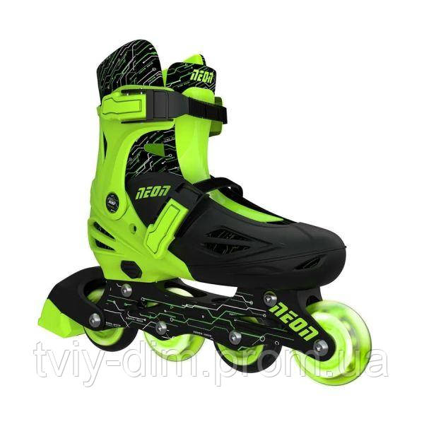 Роликові ковзани Neon Inline Skates Зелений (Розмір 34-37) NT08G4 (код 1457652)