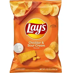 Чіпси Lay's Cheddar Sour Cream, 220г