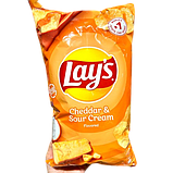 Чіпси Lay's Cheddar Sour Cream, 220г, фото 4