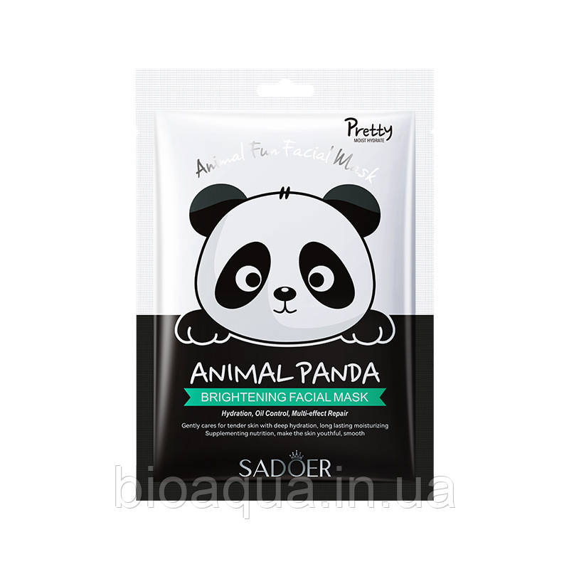 Тканинна маска для обличчя з принтом Панда Sadoer Animal Panda Supple Mask 25 g