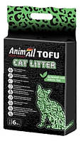 AnimAll Tofu Cat Litter Green Tea Наповнювач соєвий, з ароматом зеленого чаю. 6 л