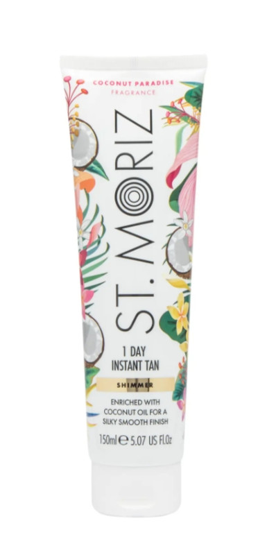 Бронзатор з легким ефектом засмаги St. Moriz Shinner 1 Day Tan Coconut Paradise (150 ml), фото 1