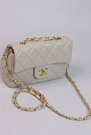 Женская сумка Chanel 21 beige, женская сумка, брендовая сумка Шанель бежевого цвета