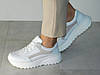 Кросівки шкіряні жіночі стильні білі з бежевим, фото 6