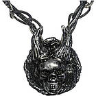 Кулон готичний чорний зі сріблом Демон Steampunk на ланцюгу