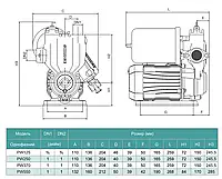 Насосна станція SHIMGE PW250, Hmax 30 м, Qmax 35 л/хв