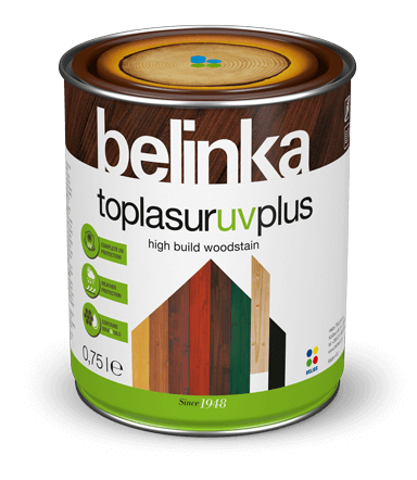 Belinka Toplasur UV Plus (Белінка Топлазур) 0.75 л № 18 червона, товстошарове просочення з воском, лак лазур, фарба для