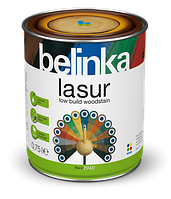 Belinka лазур 0.75л, горіх № 16, тонкошарове просочення, фарба для дерева з захистом від ультрафіолету