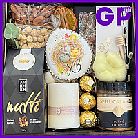 Пасхальный подарочный набор на праздник с орехами и соленой карамелью, подарок на праздник с конфетами
